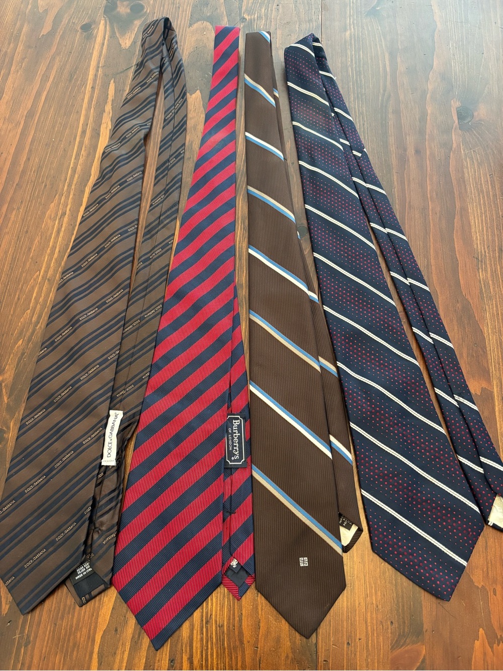 Designer Tie Lot- Burberry’s, Dolce & Gabbana, Givenchy, Dior